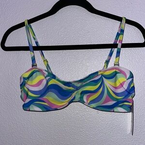 NOBO Blue and Green Swirl Pattern Bra Intimates - large fits medium